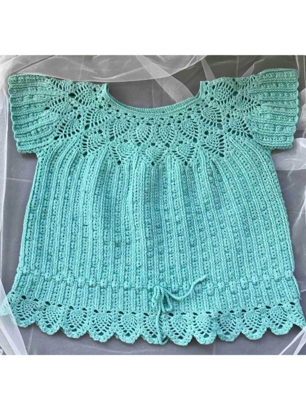 knitted short sleeve sweater